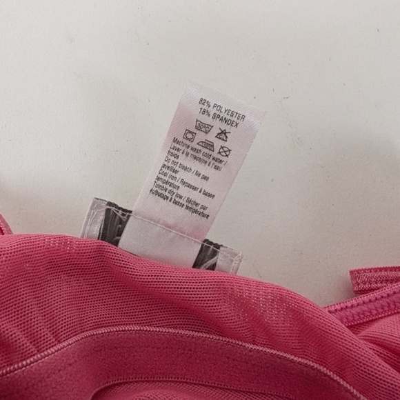 Pink Sheer Mesh Mini Slip Dress La Senza Square Neckline Straps Tank Sleeveless - Picture 8 of 11